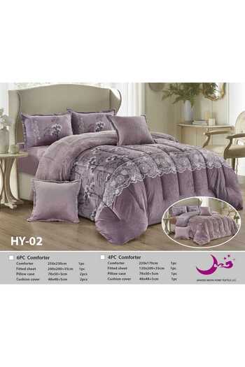 Moon Winter fur printed bedspread for two people