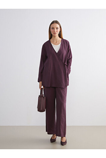 LC Waikiki Plum Waist Elastic Modal Blend Women's Trousers