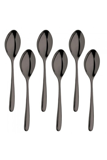 Inoxriv Set of 6 main spoons NOVECENTO TITANIUM, stainless steel, L20.5cm, thickness 3.5mm, glossy finish