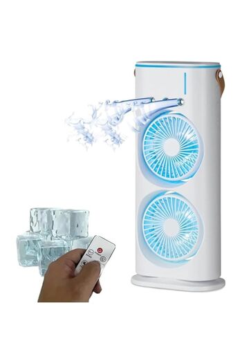 Generic Portable AIR Conditioner With 2 FAN, Mini Air Cooler, Spray FAN Portable Humidifier Double Fan Air C