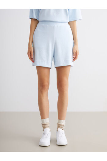 LC Waikiki Blue Women's Shorts with Elastic Waist