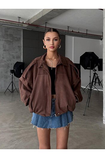 OYERGA MODA Women's Suede Jacket