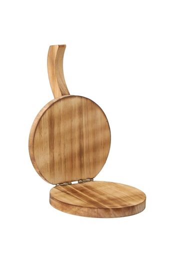 Generic THE WHITE SHOP 12CM Round Wooden Tortilla Press Maker Hardwood Tortillera Presser,Wood Flour Tortill