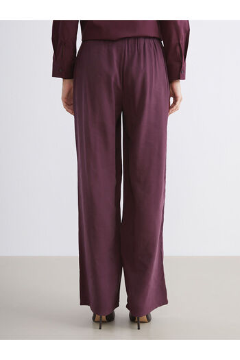 LC Waikiki Plum Waist Elastic Modal Blend Women's Trousers