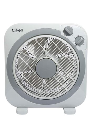 Generic Clikon - 10' Inch Box Fan, Timer & Swing Function, 3 Speed Setting, Grey - CK2215