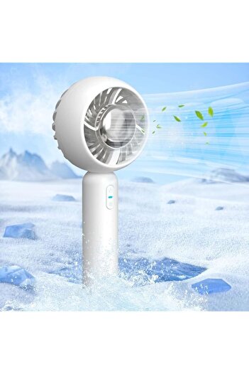 Generic Handheld Fan, Portable Ice Cooling Freezer Pad Small Personal Fan, 3 Speed Wind Speed, USB -C, Power