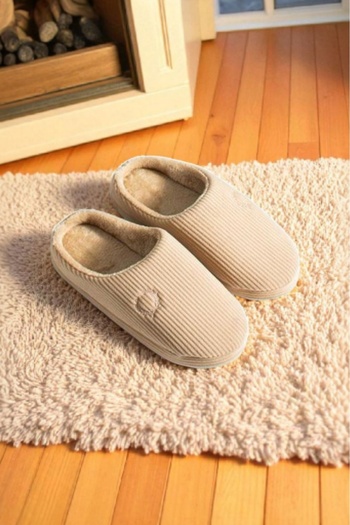 RedPlay Set of 3 Men's House Slippers Gondol Corduroy Embroidered Soft Silent Sole Winter Slippers