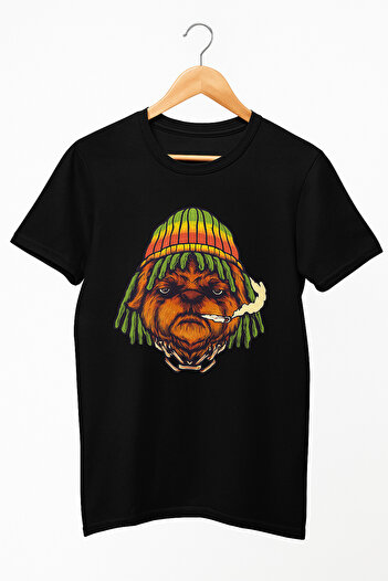 Rannah's Uniform Men's Graphic T-Shirt - Rasta Bulldog Print | Casual Short Sleeve Tee | Streetwear Top