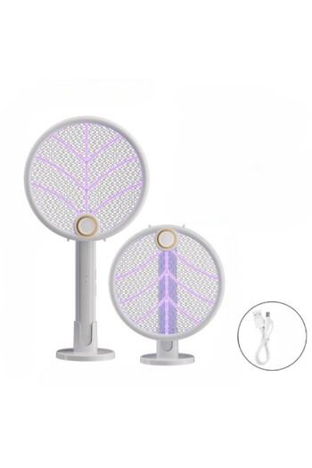 Flippy Lampă electrică anti-țânțari, Flippy, 42,5 x 22 x 10,5 cm, reîncărcabilă cu cablu USB inclus, albă