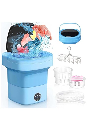 Generic Pretocter 11L Portable Washing Machine for Laundry Foldable Mini Washer with 3 Modes Compact Washing