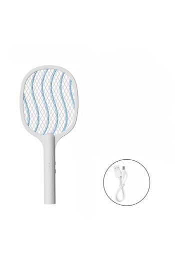 Flippy Lampă electrică anti-țânțari, Flippy, 42,5 x 18 x 9,2 cm, reîncărcabilă cu cablu USB inclus, albă