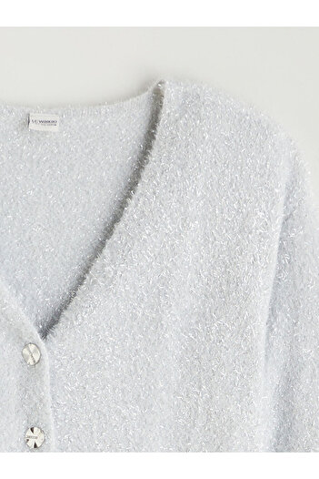 LC Waikiki V-Neck Girl's Knitwear Cardigan