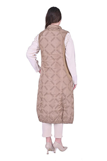 Invee Propeller Quilted Vest 6916 Milk Coffee