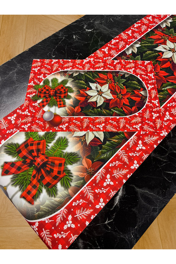 tarzınısec Luxury Christmas Tableware – 3D Christmas Patterned Runner & Placemat Set