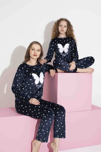 Elit Women's Mother-Daughter (Combination You Do It Yourself) French Velvet Pajama Set