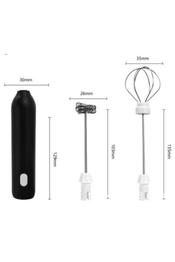 Flippy Milk Frother, Flippy, Electric, Easy to Use, 2 Accessories, Black