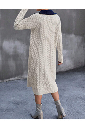 SHEIN midi dress, cream