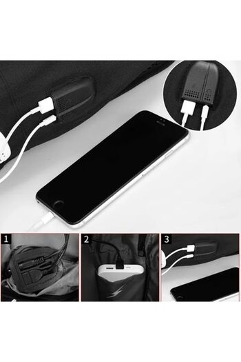 OEM Smart multifunctional backpack with USB, AUX port, phosphorescent Marshmello design