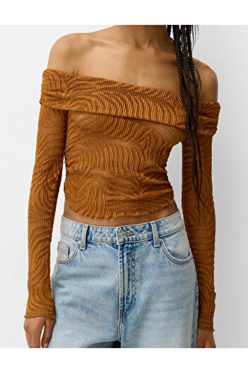 Bershka top, brick red