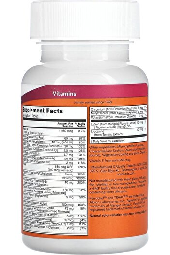 Now Foods Daily Vits Multi Tabs 100's