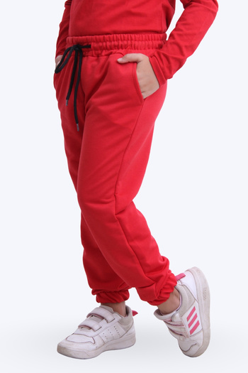 panios kids Plain Unprinted Girls' Jagger Sweatpants with Elasticated Legs