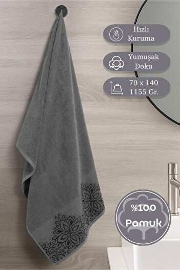 Karna Home Бавовняний односторонній рушник з жакардовим візерунком Klover - 70 x 140