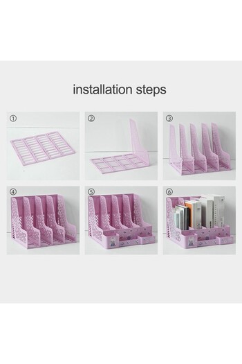 Ops 4-Compartment Modular Design Organizer with Pen Holder Magazine Holder Folder Archive Box Disassembled (Mg 124)