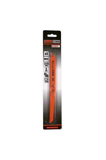 richmann exclusive Blade, Saw Blade, Reciprocating Saw, for Wood, HCS, 6 TPI, Set 5 pcs, 225 mm,
