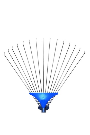 AQUACRAFT Greblă pentru frunze de grădină, lățime reglabilă, mâner din oțel, 15 dinți, 125 cm