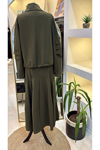 MissWhence Skirt Suit 38208 Khaki