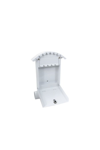 damech Mailbox with newspaper holder, white, B6 format, 24.5x7x36.5 cm,