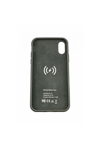 Flippy IFans Battery Case 3000 mAh Wireless External Battery for Apple iPhone X, Black