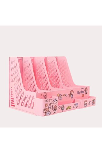 Ops 4-Compartment Modular Design Organizer with Pen Holder Magazine Holder Folder Archive Box Disassembled (Mg 124)