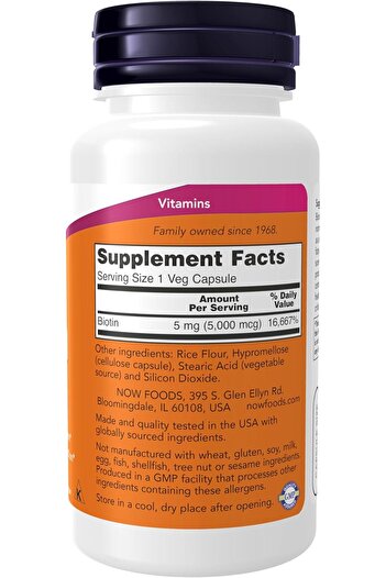 Now Foods Biotin 5000mcg VCaps 60's