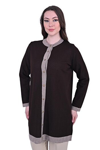 Invee Defne Knitwear Wool Cardigan Beige