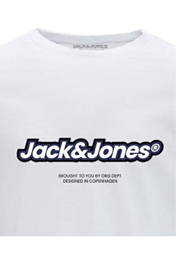 Jack & Jones Μπλούζα JACK & JONES Vesterbro Newton Crew - 12266419-Bright White