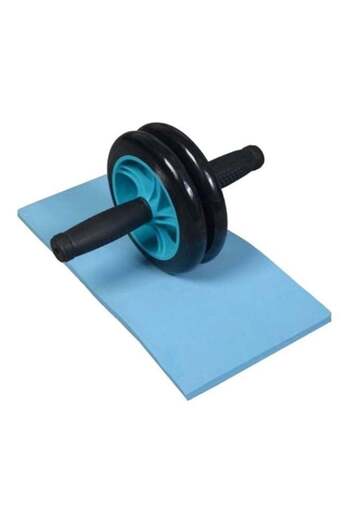 Generic AB Dual-Wheel Exercise Roller With Knee Pad
