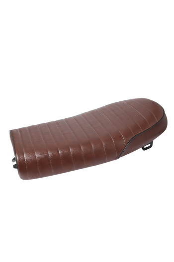 Choice Brown Motorcycle Retro Seat Cushion Vintage Comfortable Flat & Brat Hump Saddle Seats for Yamaha Caf