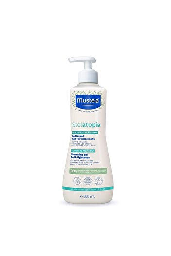 Mustela Stelatopia Cleansing Gel for extremely dry skin or atopic dermatitis, body and hair, babies,
