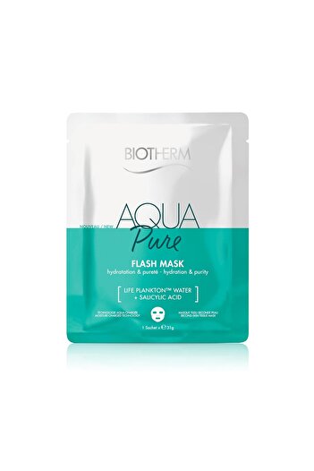 Biotherm Aqua Super Mask Pure Tuchmaske, feuchtigkeitsspendende Gesichtsmaske mit Life Plankton und