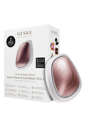 Geske | SmartAppGuided™ Sonic Warm & Cool Mask | 9 in 1 | Beauty LED-Gesichtsmaske | Voll-LED-Spek