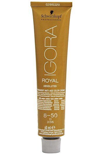 Schwarzkopf IGORA Royal Absolutes Permanent Anti-Age Color Creme 8-50 Light Blonde Gold