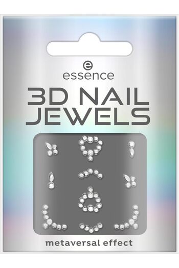 Essence Cosmetics essence 3D NAIL JEWELS, Nail Stickers, No. 02, Silver