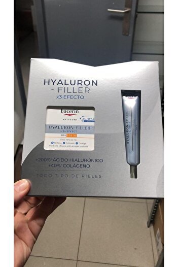 Eucerin Hyaluron-Filler Day Cream, Light Texture, SPF30, 50 ml, Gift for Eye Contour