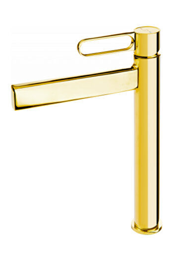 Fdesign High Basin Mixer Zaffiro, Glossy Gold