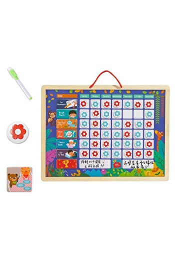 Picodino Weekly Magnetic Board with Rewards, Wooden