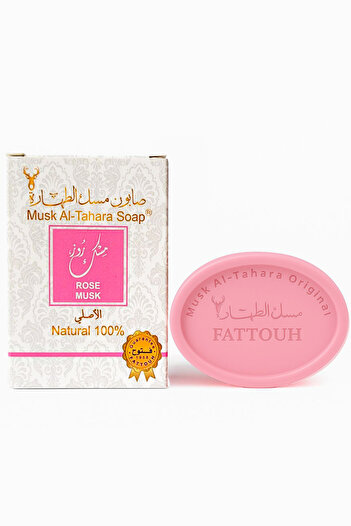 MUSK AL TAHARA Sensitive Area and Body Rose Musk Soap 50Gr+ Perfume and Moisturizing Cream 50ml 50ml