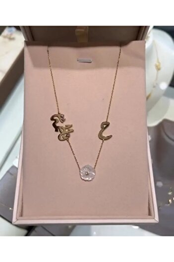 Black Season Elegant Design Letter Necklace with Name | Gold or Silver Plated | Black Season