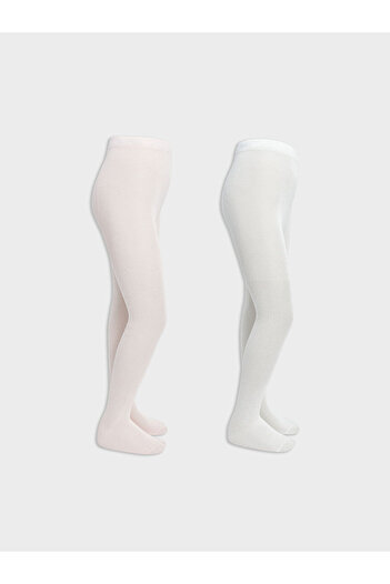 LC Waikiki Pink Basic Girls' Pantyhose 2-Piece
