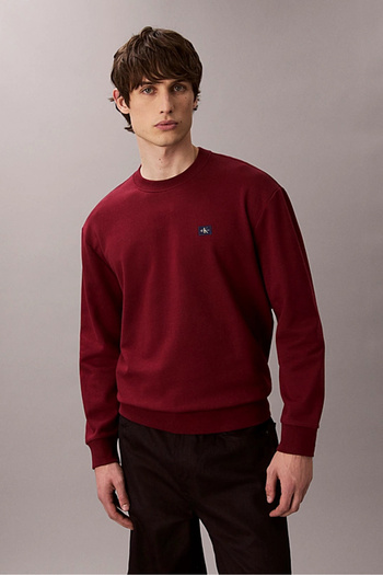 Calvin Klein Men's Regular Fit Crew Neck Sweatshirt - Burgundy